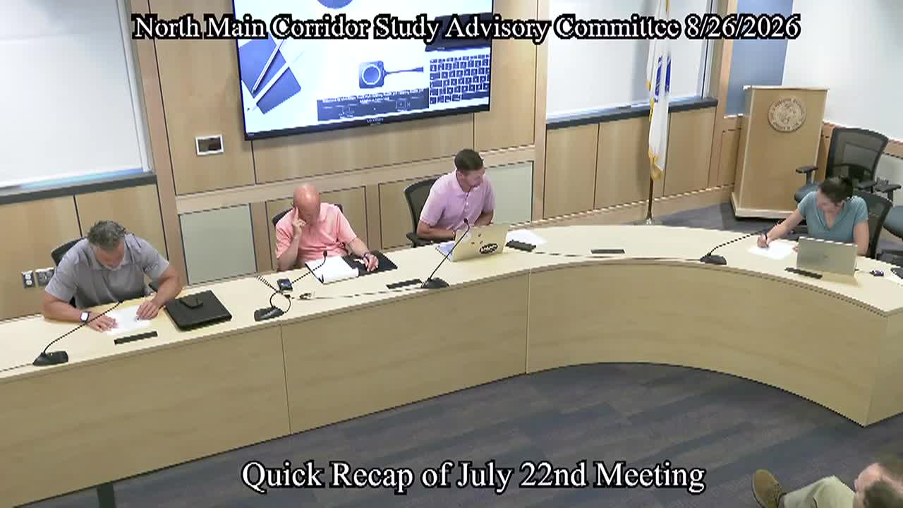 Thumbnail image for North Corridor Study Com. 8/26 (1:22)